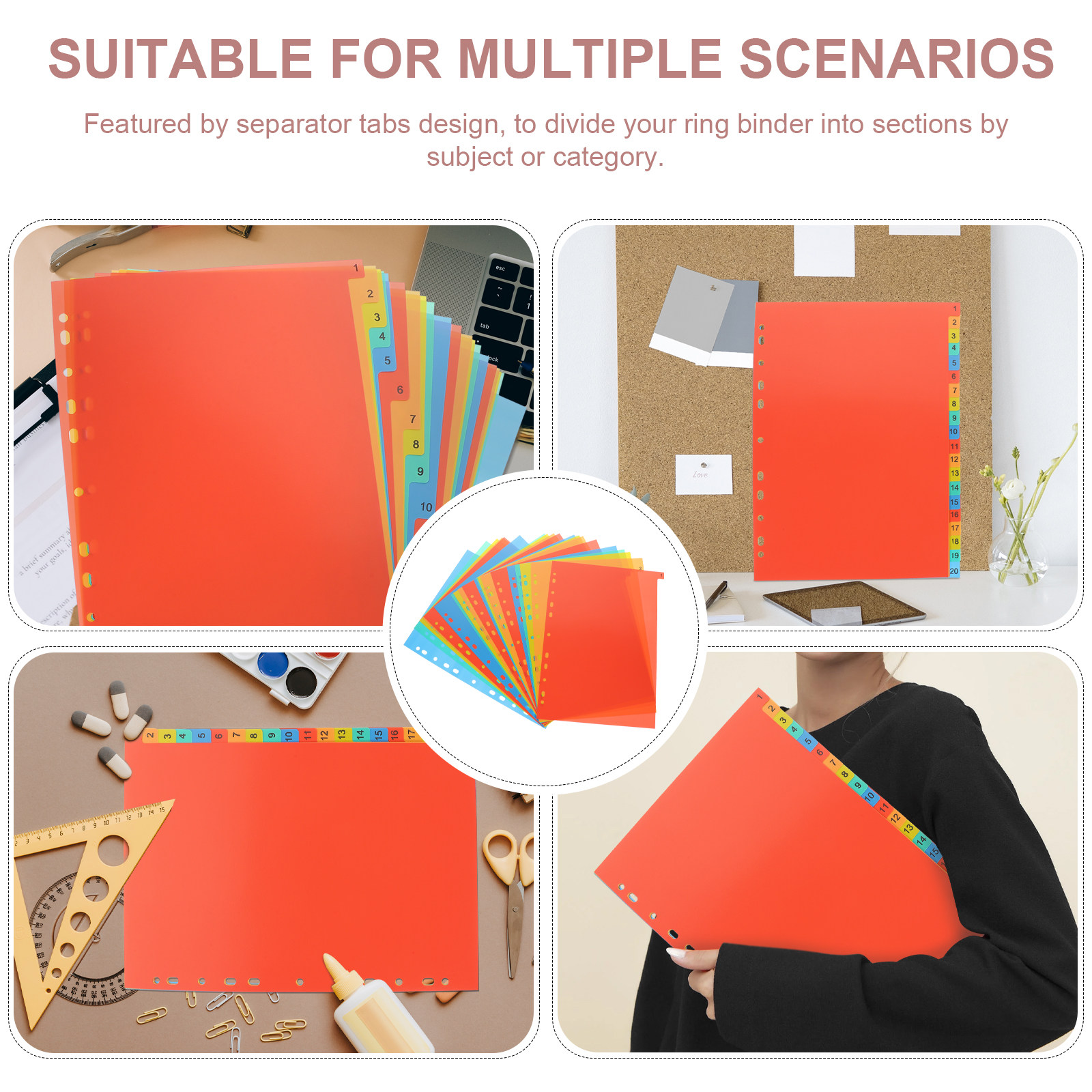20Sheets A4 Plastic Binder Div - đánh giá và giá Tab Divider A4